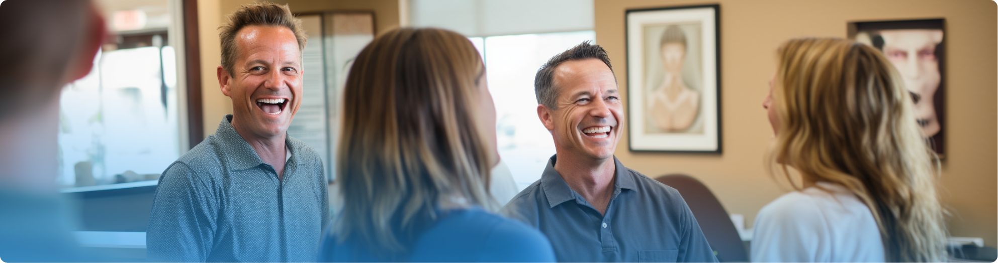 Chiropractors connecting with patients — the people SKED's platform serves